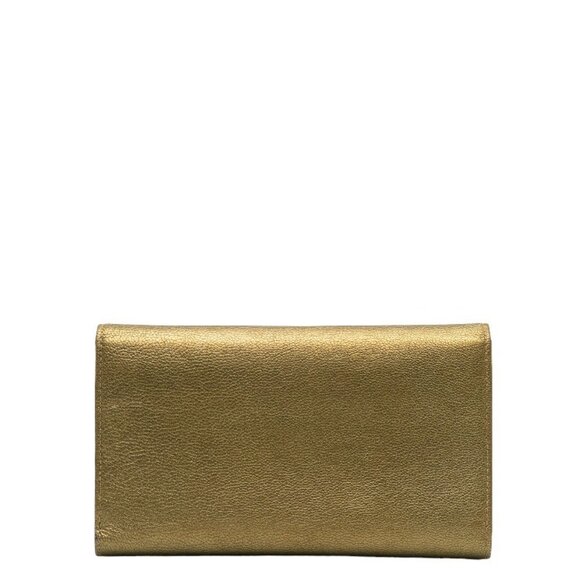 CHANEL Authentic Green Leather Logo Wallet - Picture 3 of 10